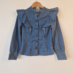 H&M denim blouse